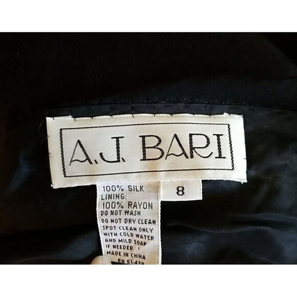 Vintage 80s  A.J. Bari Beaded Sequins Silk Dress Size 8 Beautiful - Picture 12 of 12